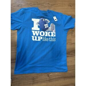 M&Ms Store Chocolate Candy Blue SHIRT Sz Large